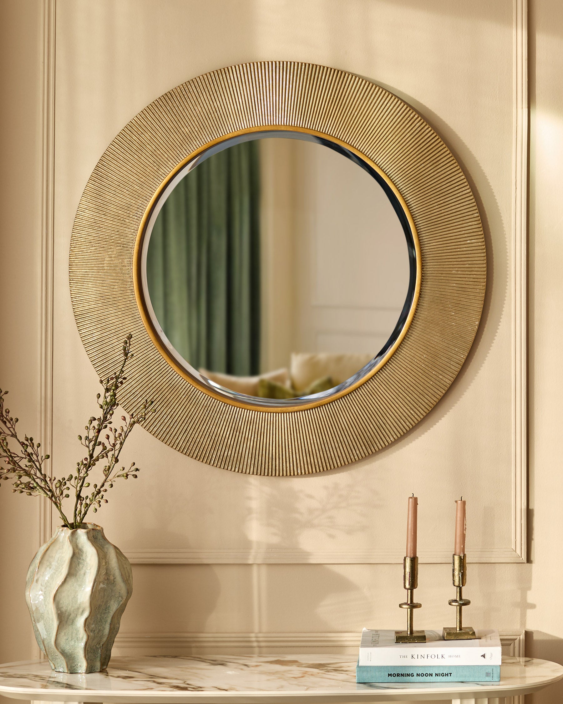 Alexa gold round wall mirror - Image 2