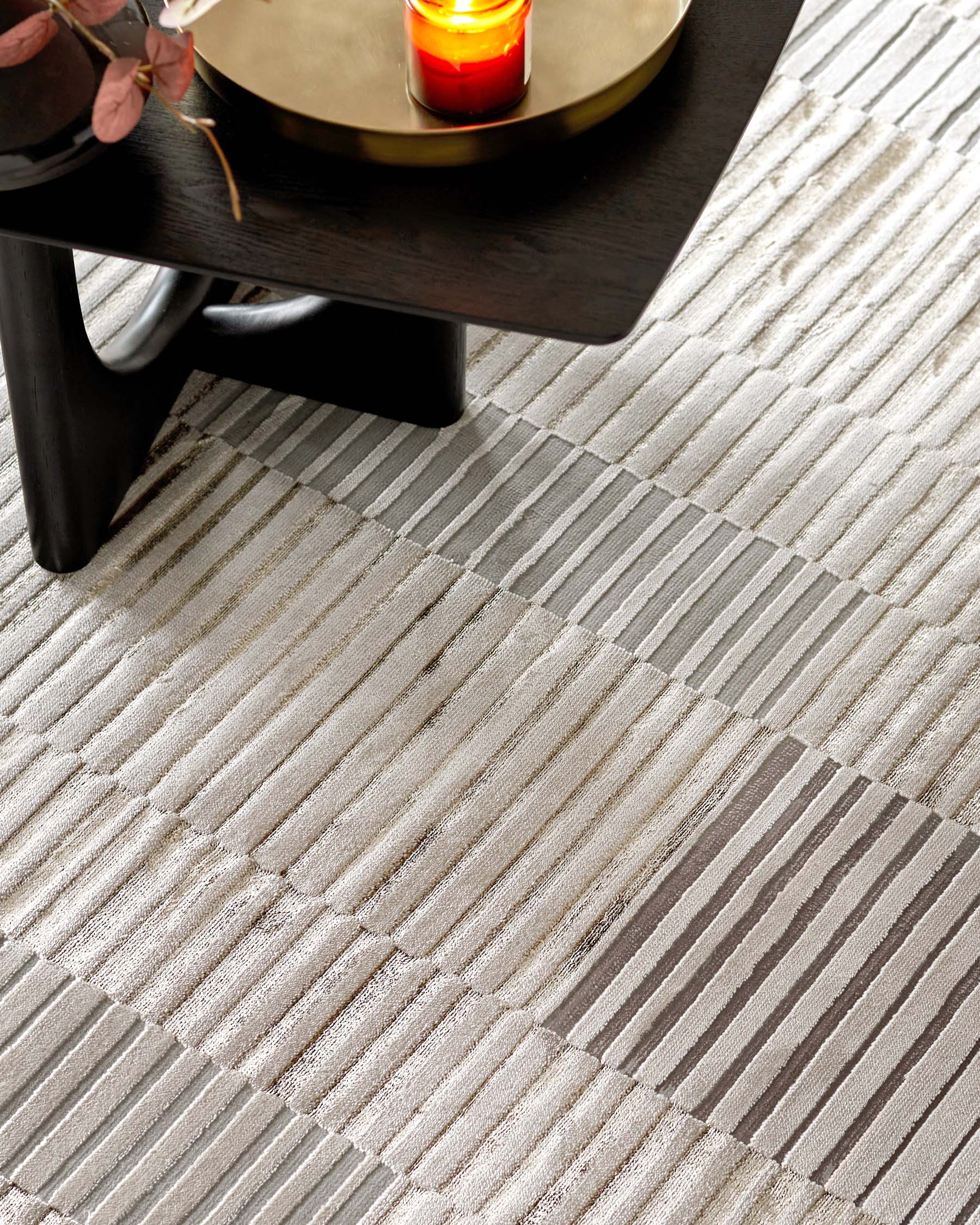 Bijou mixed metallics textured large rug - Image 2