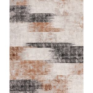 Blurred terracotta textured medium rug