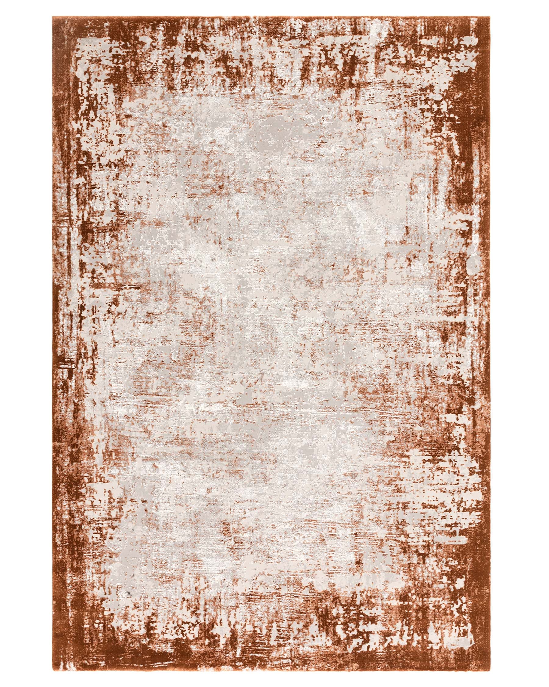 Distressed rust textured medium rug