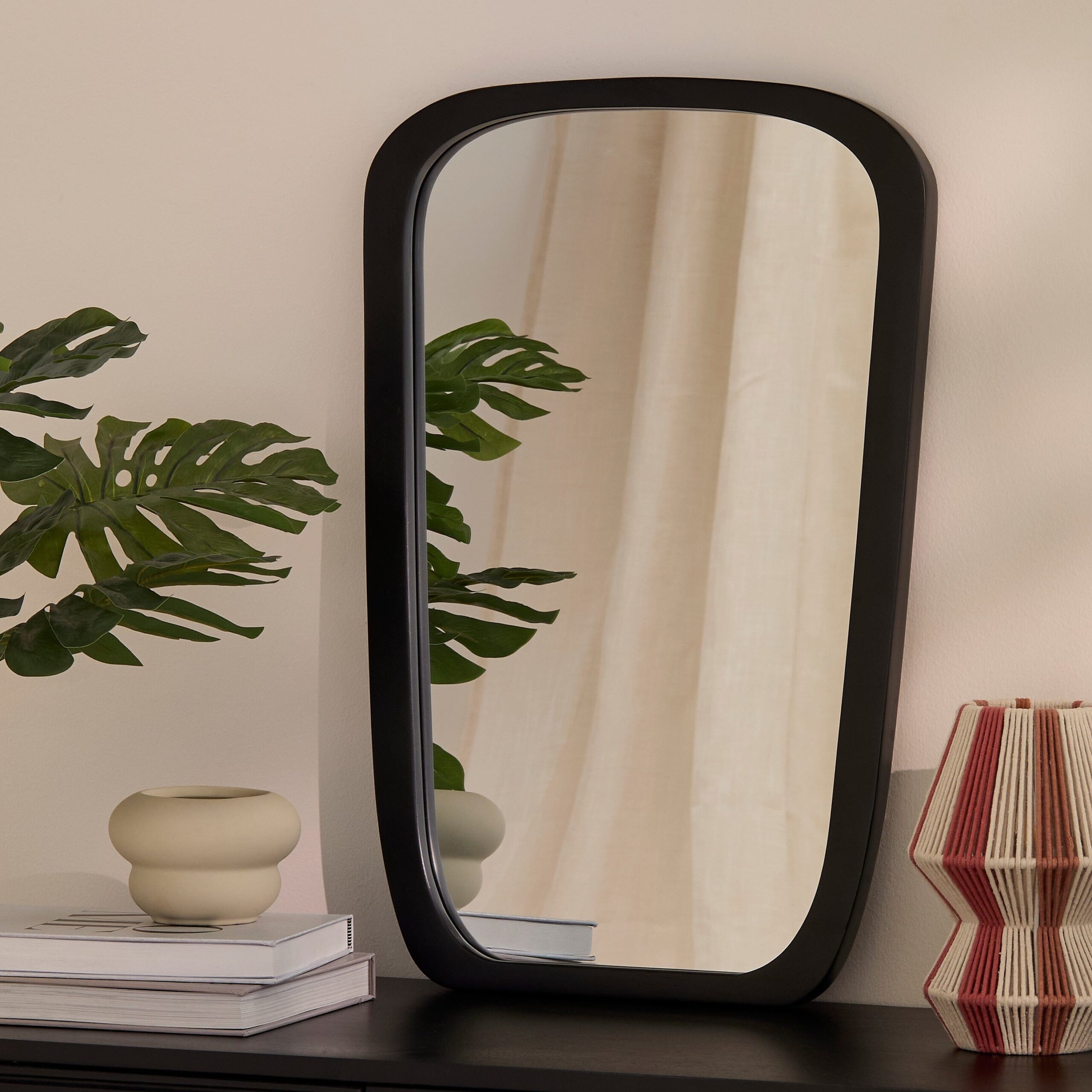 Farleigh Small Black Wooden Mirror - Image 2