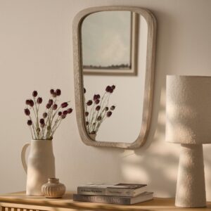Farleigh Small Whitewash Wooden Mirror