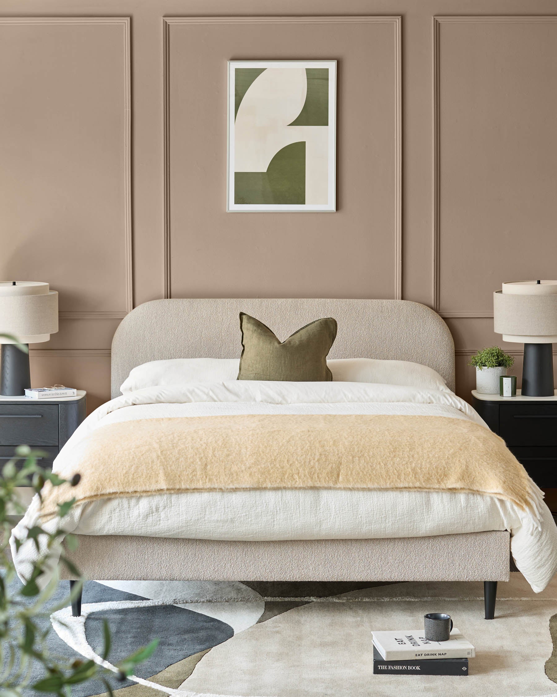 Neo olive and navy textured medium rug - Image 3