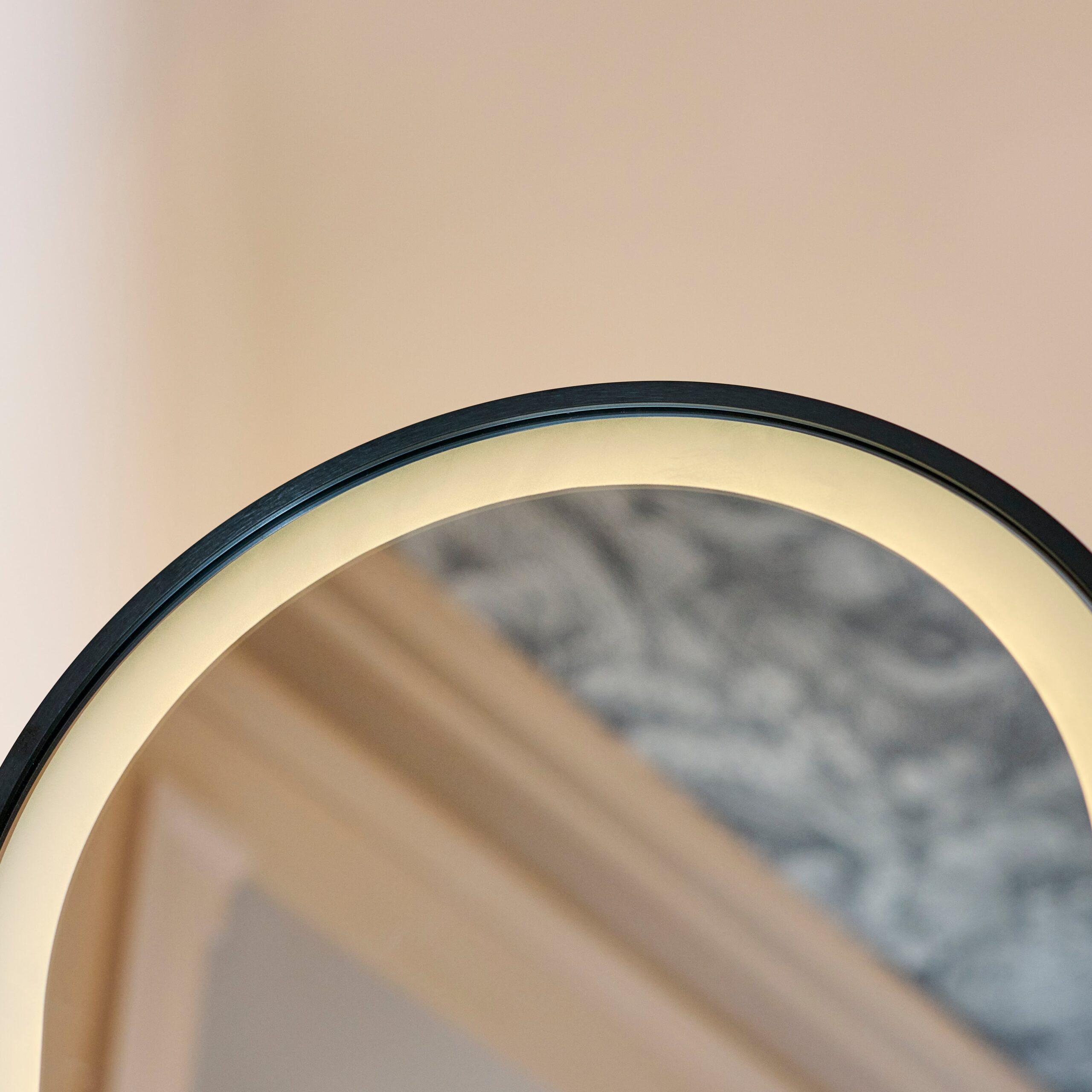 Ingham 145x45cm LED Arch Mirror - Black - Image 6