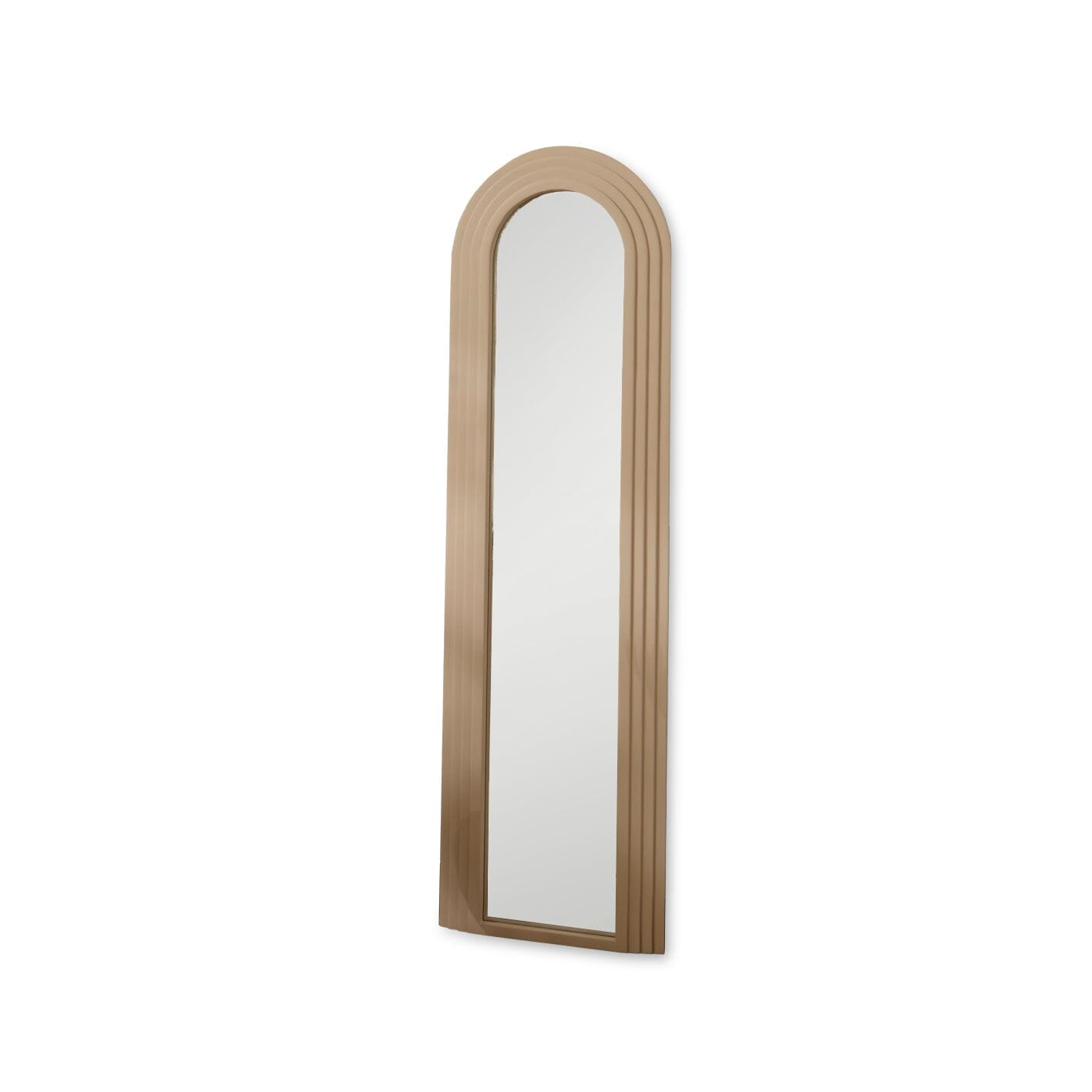 Kubu 170 x 50cm Wooden Arch Mirror - Taupe - Image 6