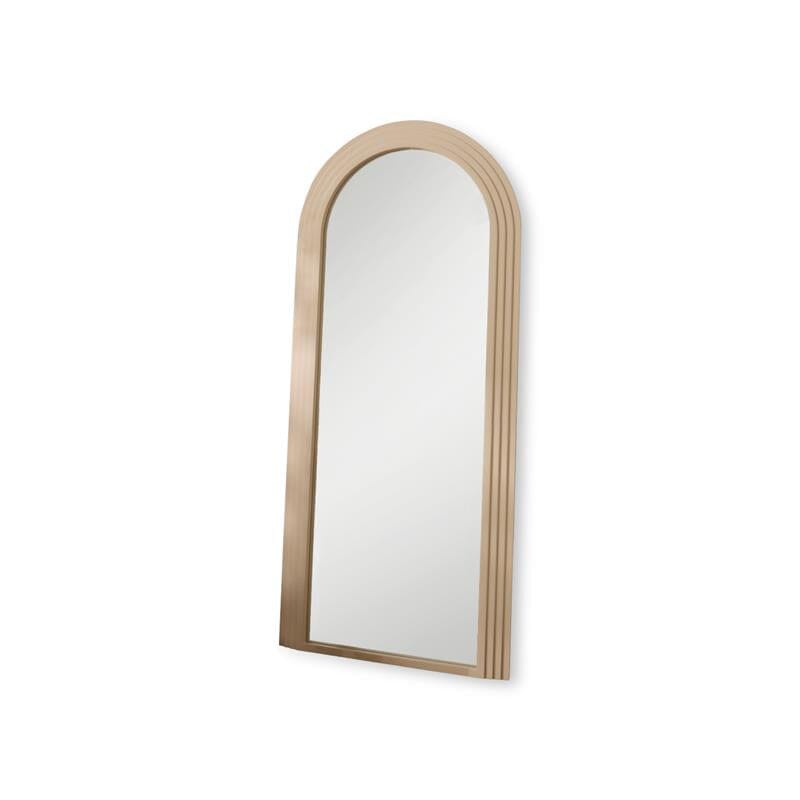 Kubu 180 x 80cm Wooden Arch Mirror - Taupe - Image 6