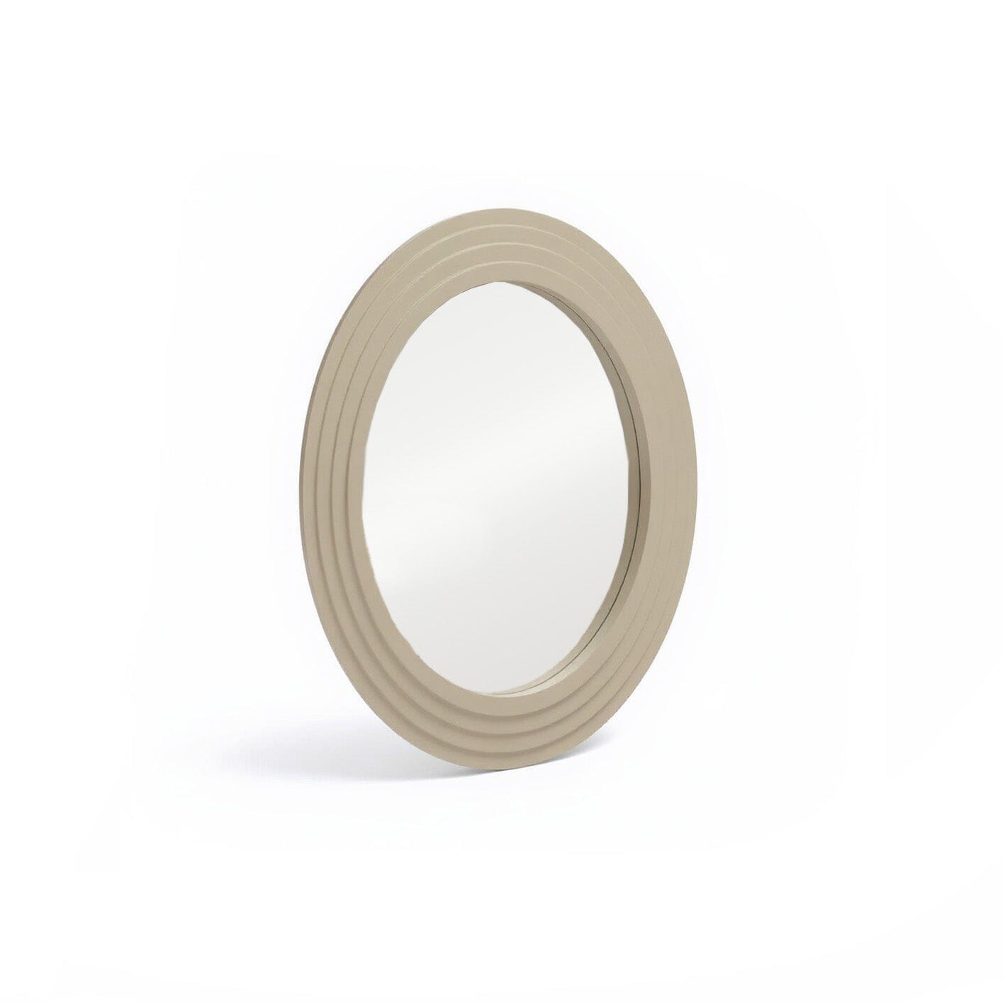Kubu 70cm Wooden Round Mirror - Taupe - Image 6