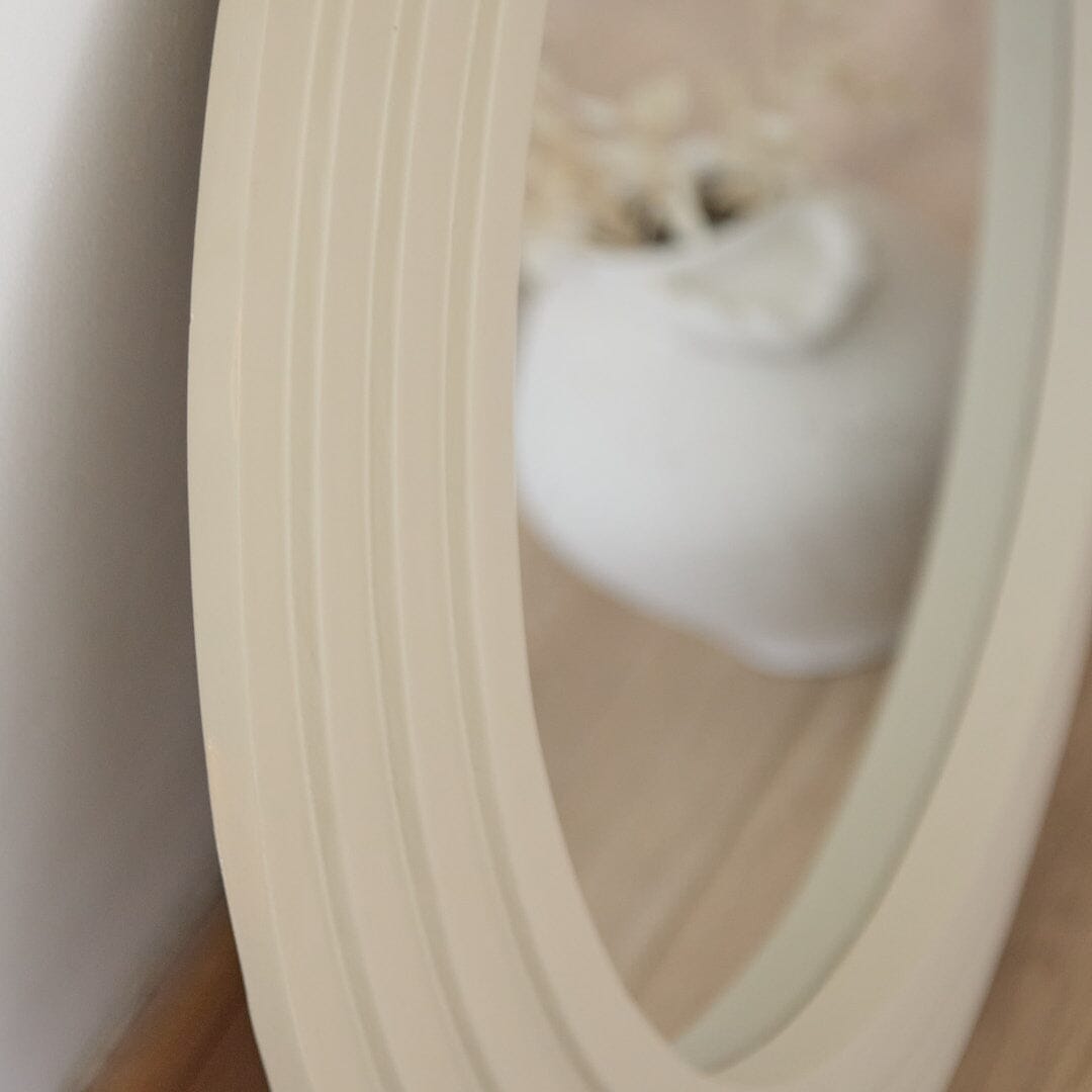 Kubu 70cm Wooden Round Mirror - Taupe - Image 5