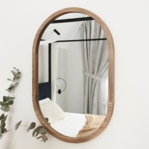 Lowesby 60x40cm Wooden Mirror - Natural
