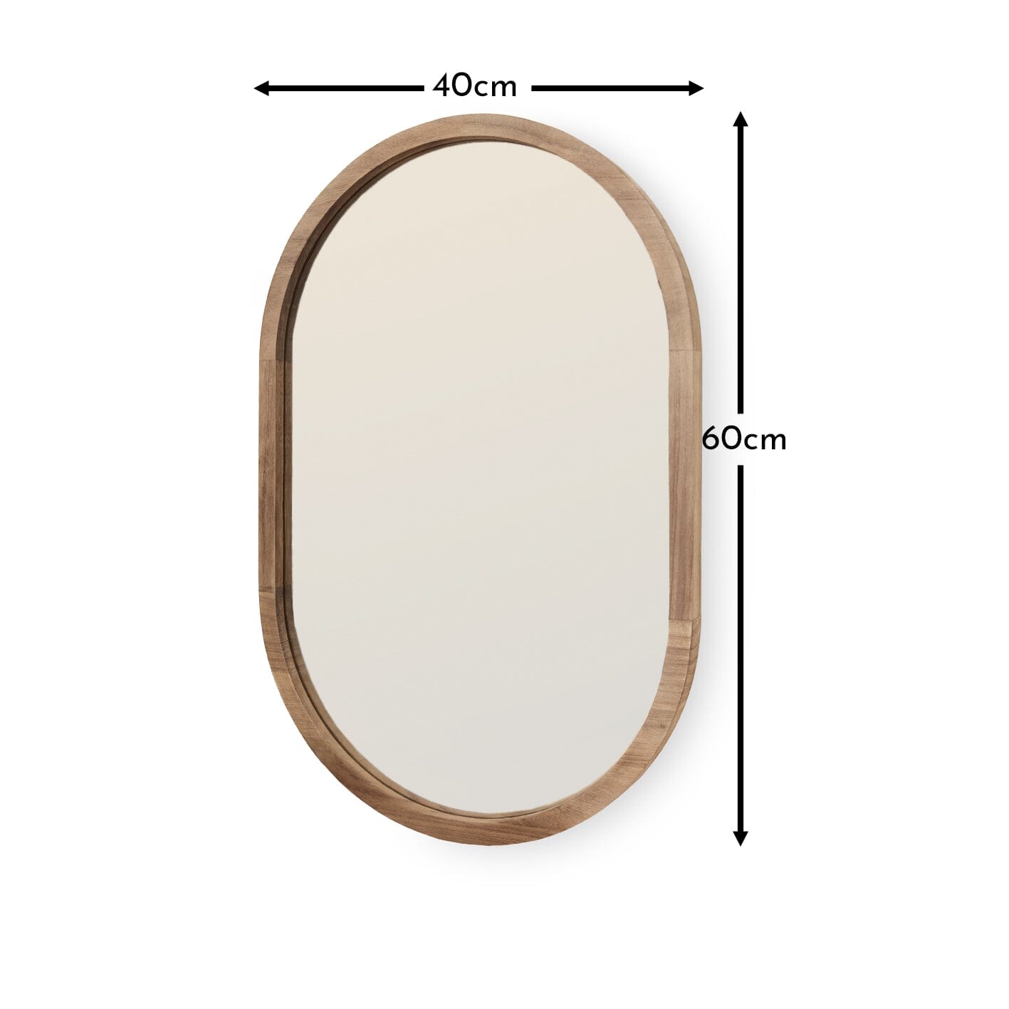 Lowesby 60x40cm Wooden Mirror - Natural - Image 10