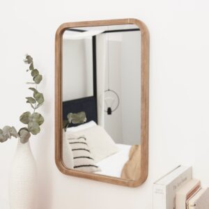 Lyndon 60x40cm Wooden Mirror - Natural