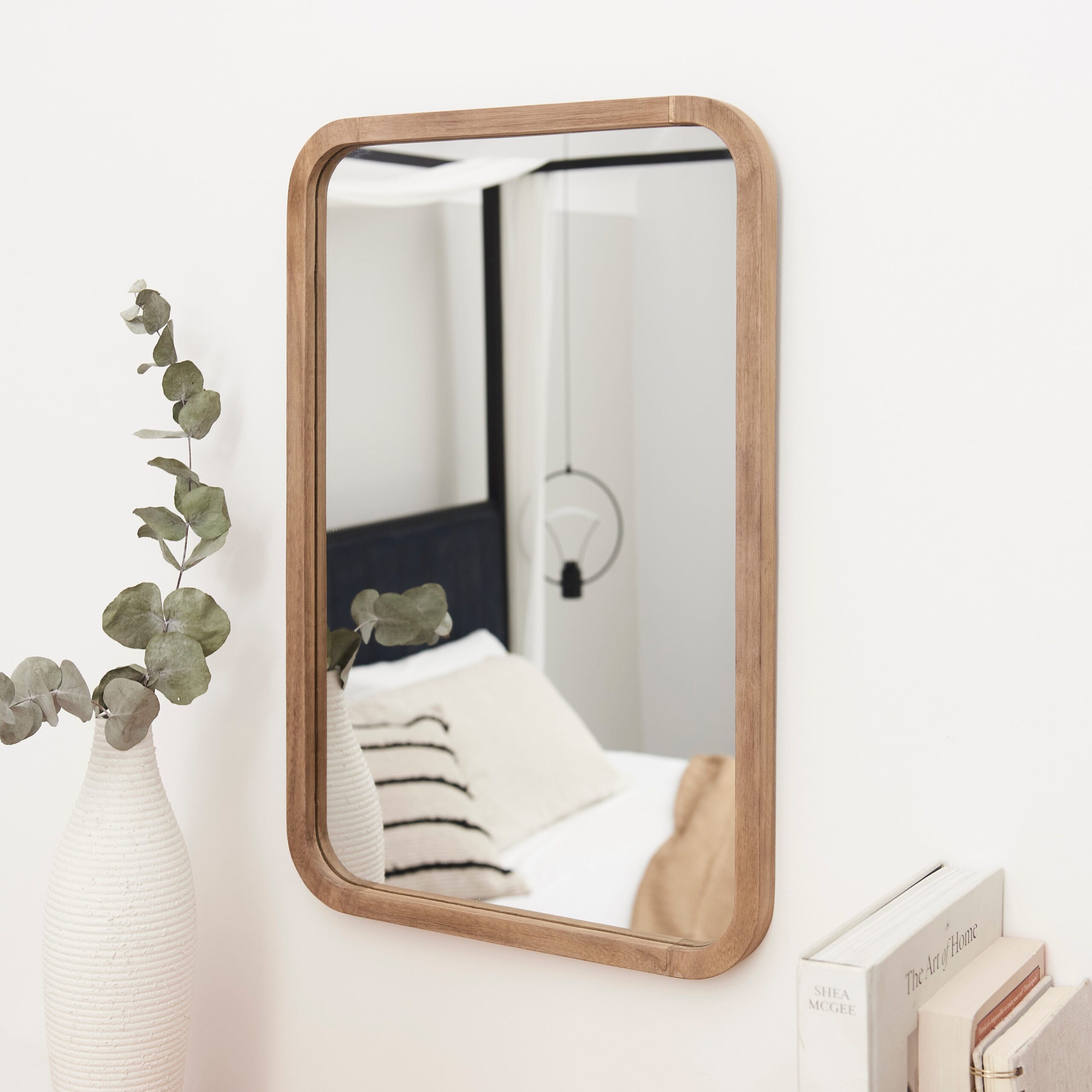 Lyndon 60x40cm Wooden Mirror - Natural