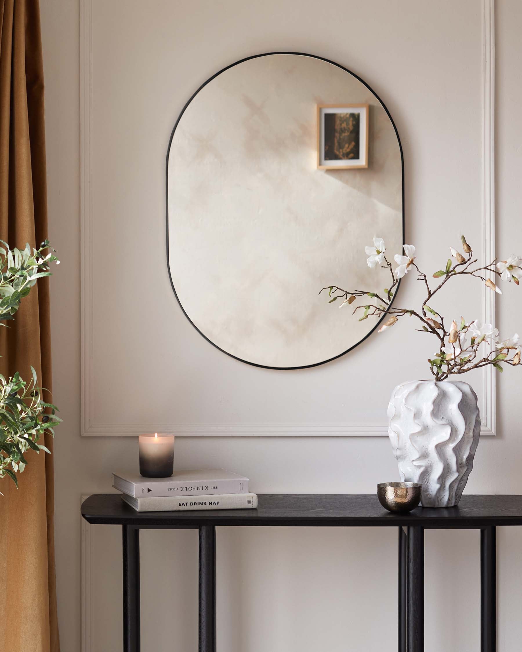 Malva Medium Wall Mirror Black - Image 2