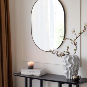 Malva Medium Wall Mirror Black