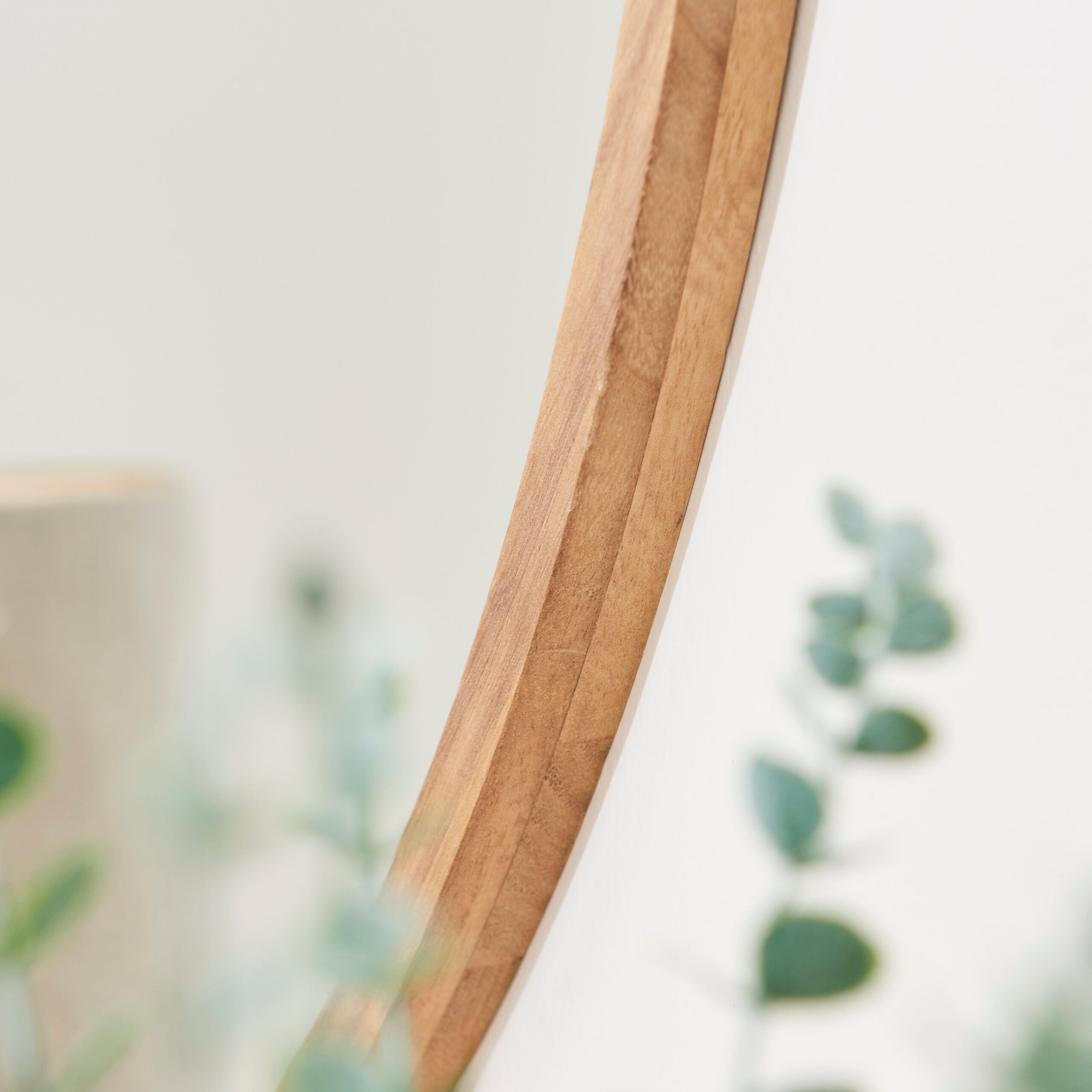 Marbury 100cm Round Wooden Mirror - Natural - Image 5