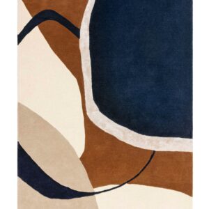 Neo navy textured large rug