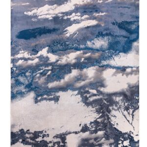 Perla dark navy textured large rug