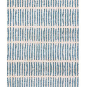 Raine cream and blue textured medium rug