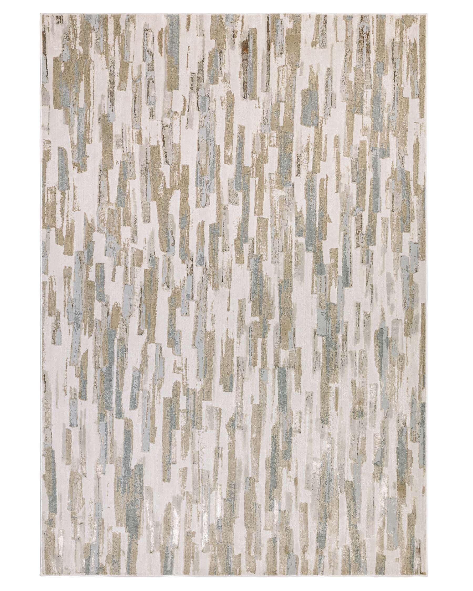 Rowan mixed metallics textured large rug