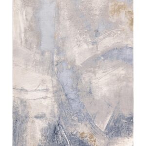 Sienna blue grey textured large rug