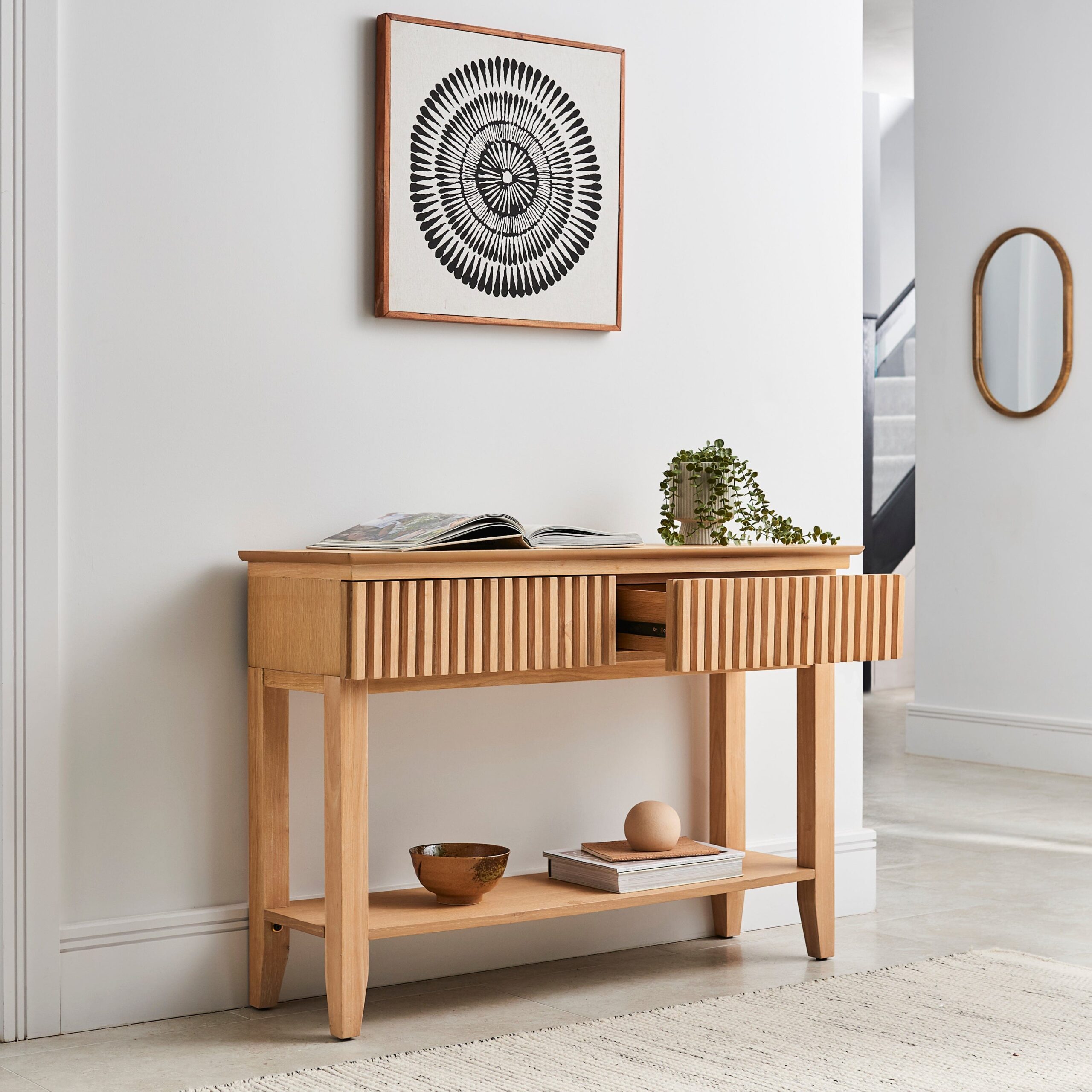 Lowesby 60x40cm Wooden Mirror - Natural - Image 7
