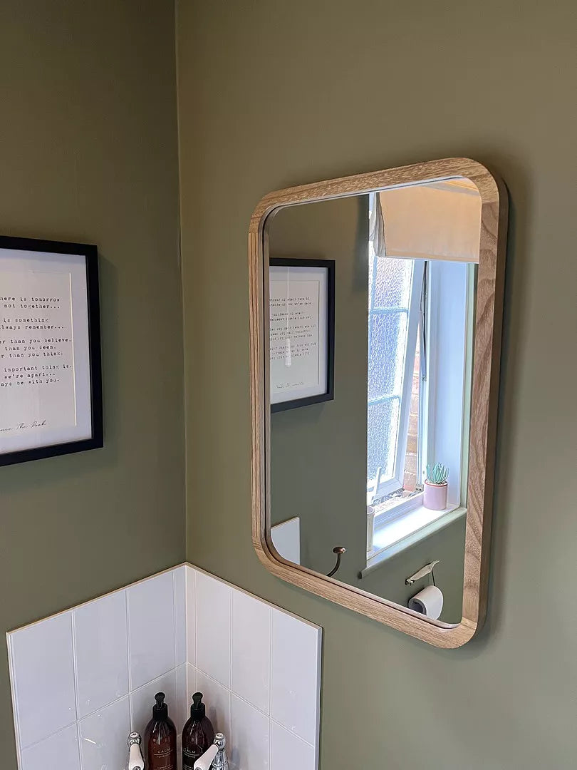 Lyndon 60x40cm Wooden Mirror - Natural - Image 2
